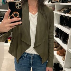 Alice & Olivia draped leather jacket